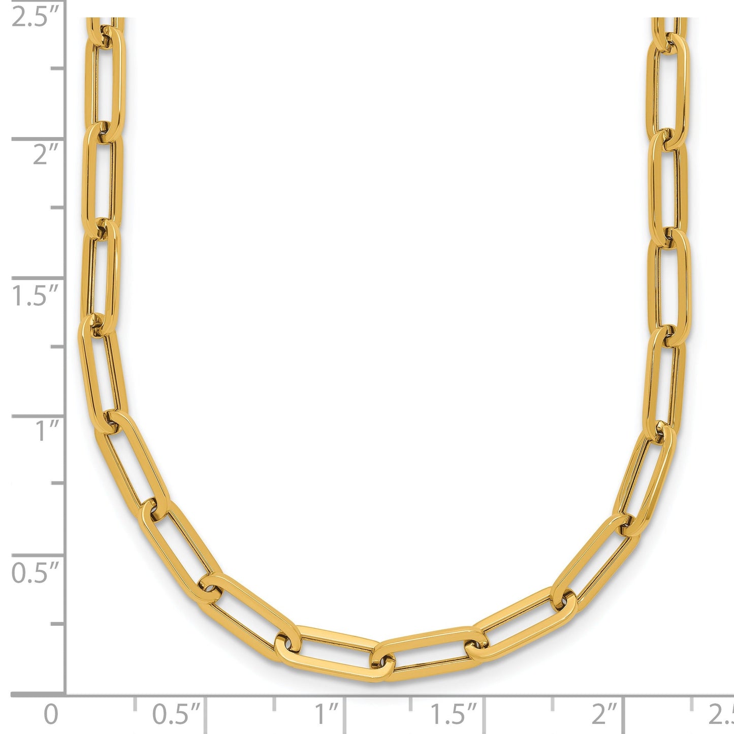 14K Yellow Gold 4.0mm Fancy Oval Link 18 inch Necklace