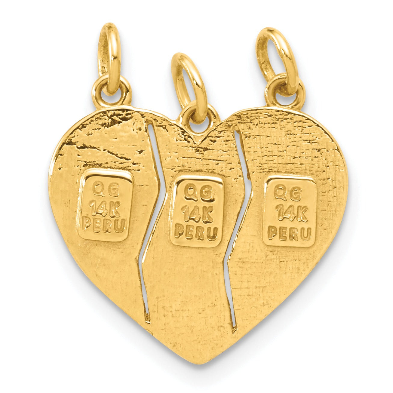 14k 3-piece Break-apart BIG SIS-SIS-LIL SIS Charm Pendant