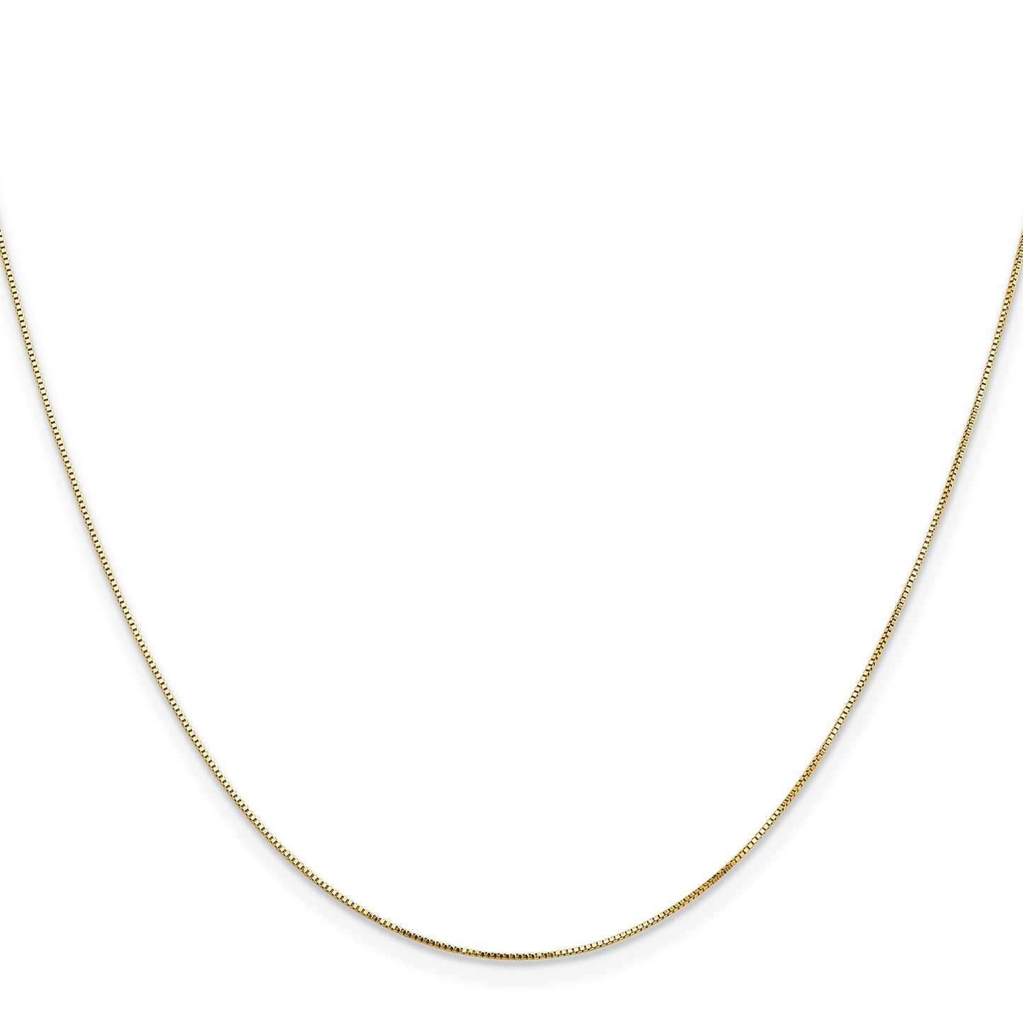 0.5 mm 14k Gold Box Chain with Lobster Clasp