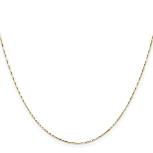 0.5 mm 14k Gold Box Chain with Lobster Clasp