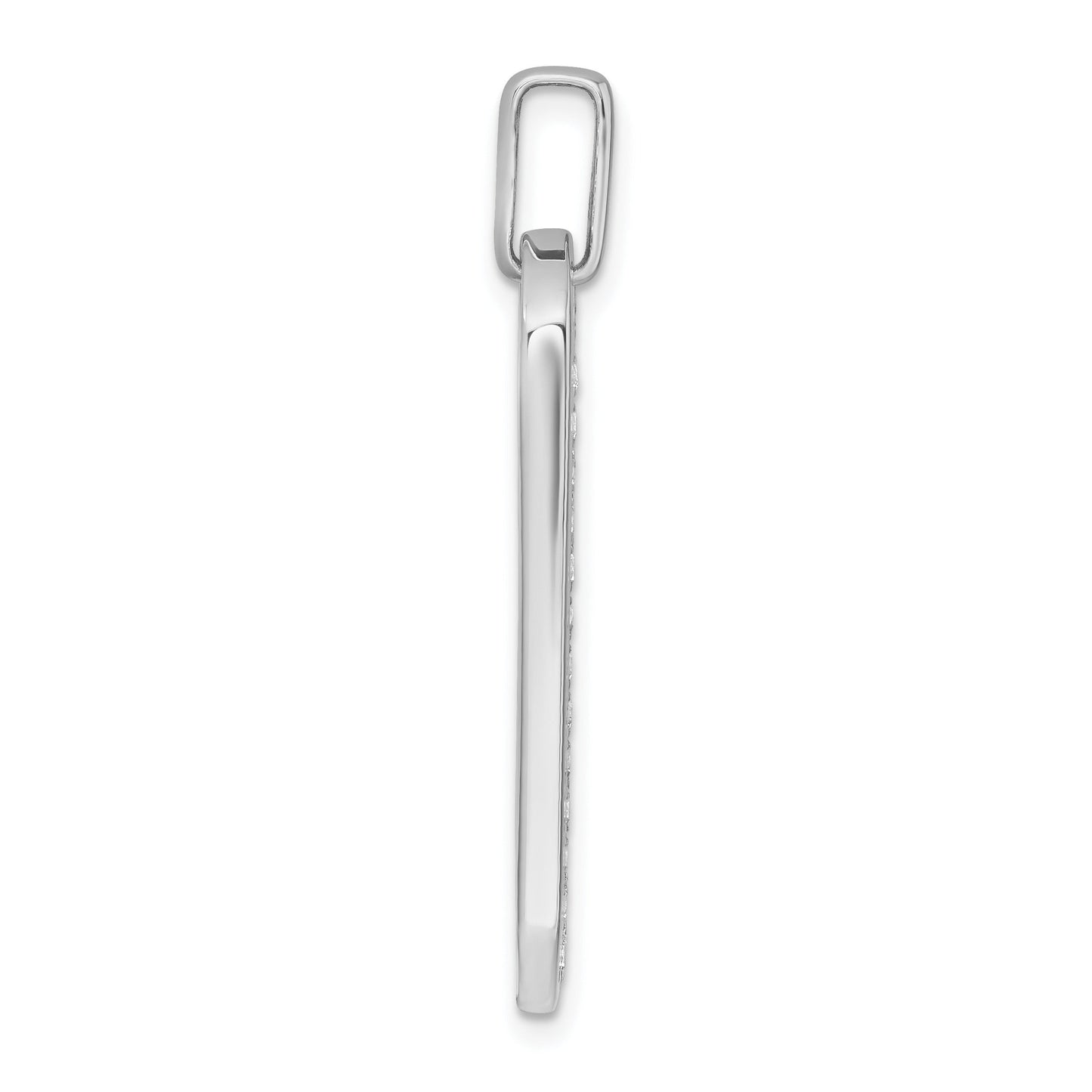 14K Gold  1 carat Lab Grown Diamond Dog Tag Pendant