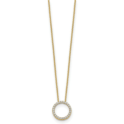 Lab Grown Diamond Circle Pendant Necklaces