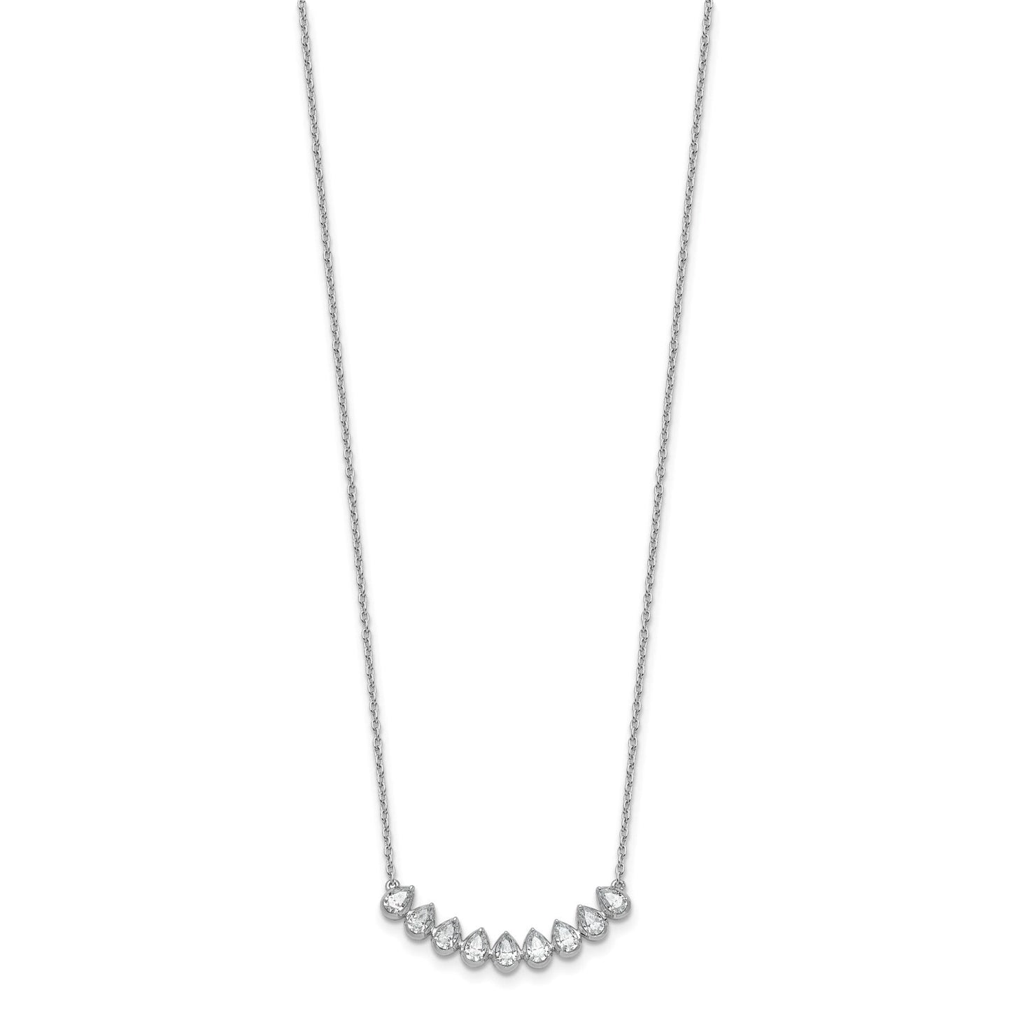 14K Gold Lab Grown Diamond Fashion Bar Necklace