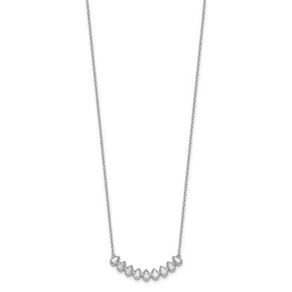 14K Gold Lab Grown Diamond Fashion Bar Necklace