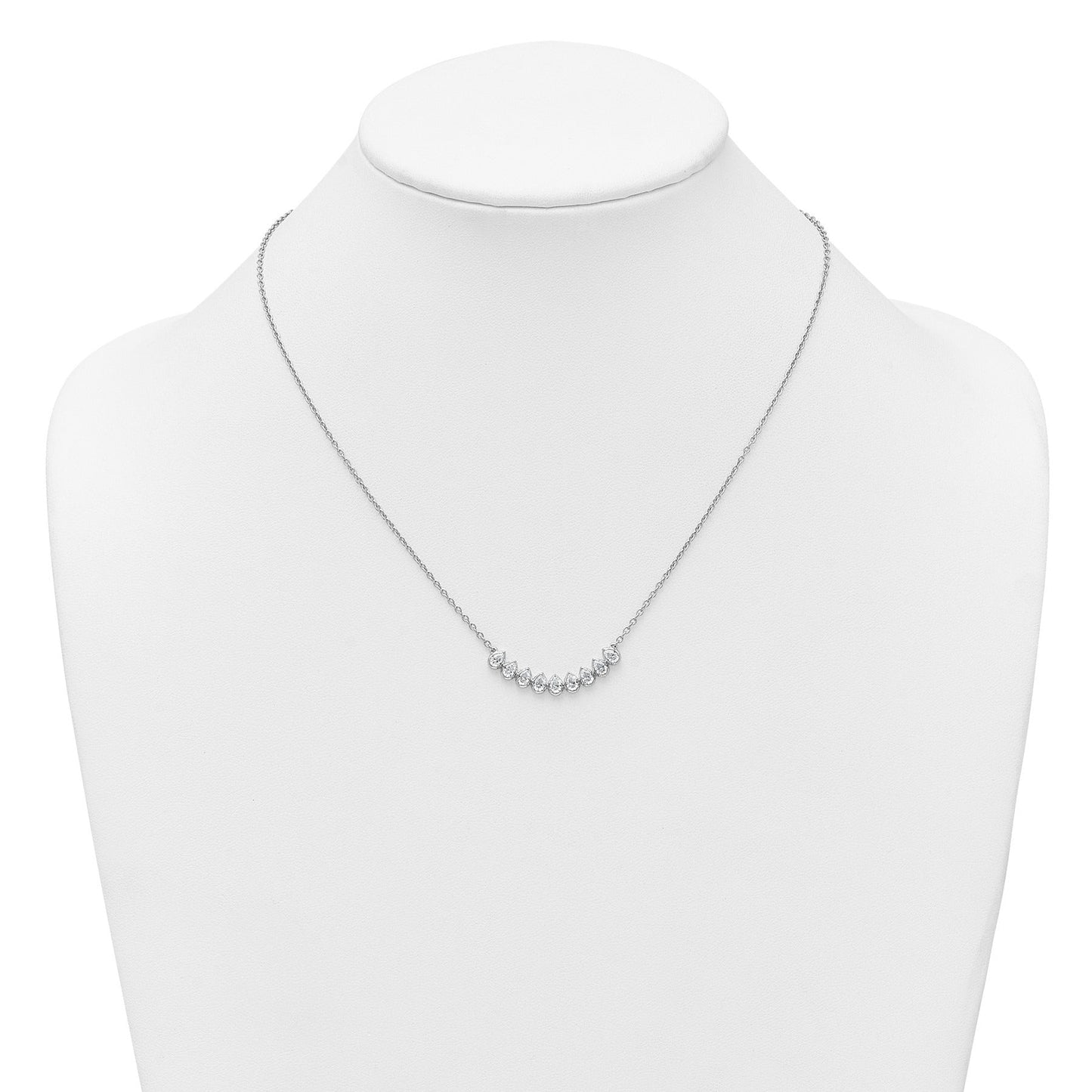 14K Gold Lab Grown Diamond Fashion Bar Necklace