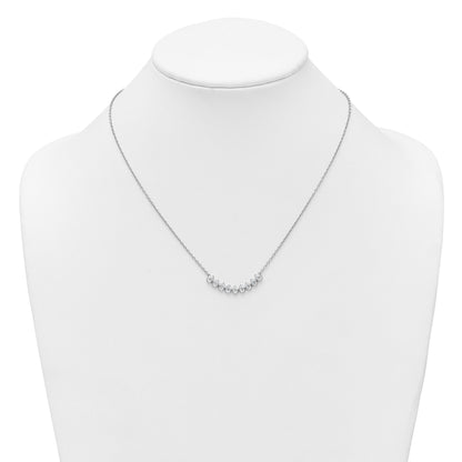 14K Gold Lab Grown Diamond Fashion Bar Necklace