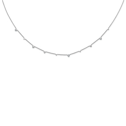 14k Gold Lab Grown Diamond Multi Station Necklaces