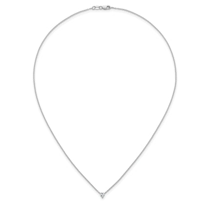 14k Gold Lab Grown Diamond Solitaire Heart Necklace