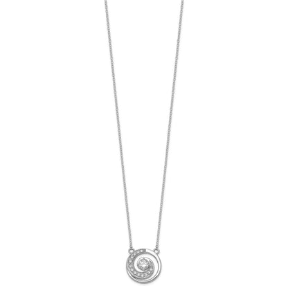 Round White Lab Diamond Prong 14k Gold Pendant Necklace