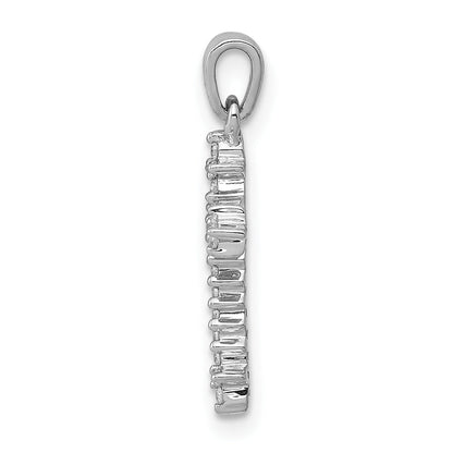 14k Gold 1/10 carat Lab Grown Diamond Cross Pendant