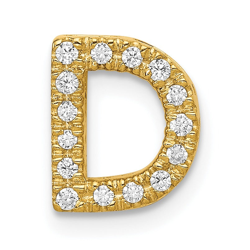 Natural Diamond Initial Charm Pendant
