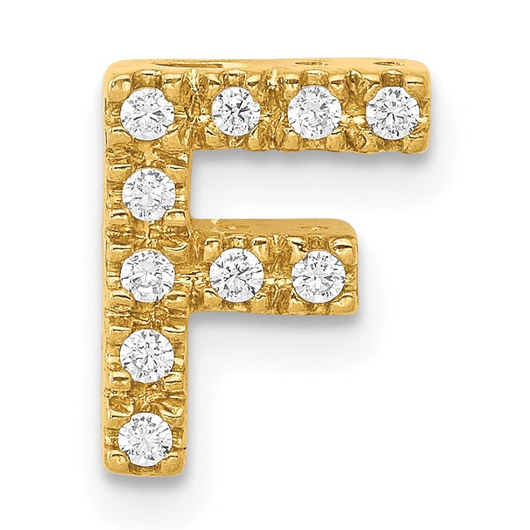 Natural Diamond Initial Charm Pendant