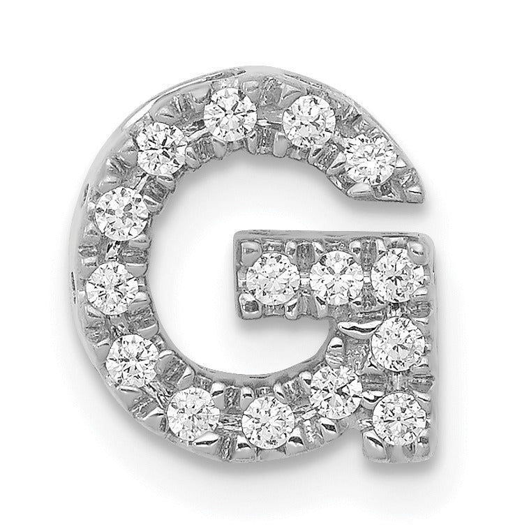 Natural Diamond Initial Charm Pendant