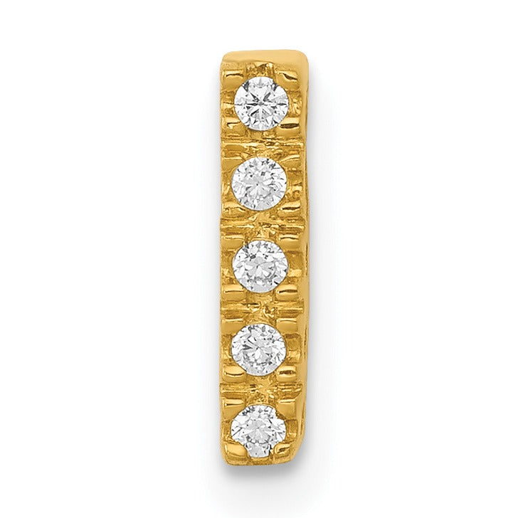 Natural Diamond Initial Charm Pendant