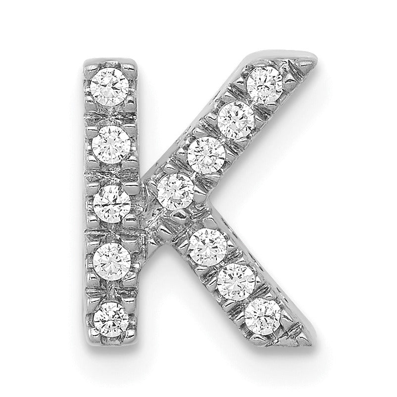 Natural Diamond Initial Charm Pendant