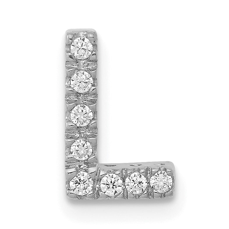 Natural Diamond Initial Charm Pendant