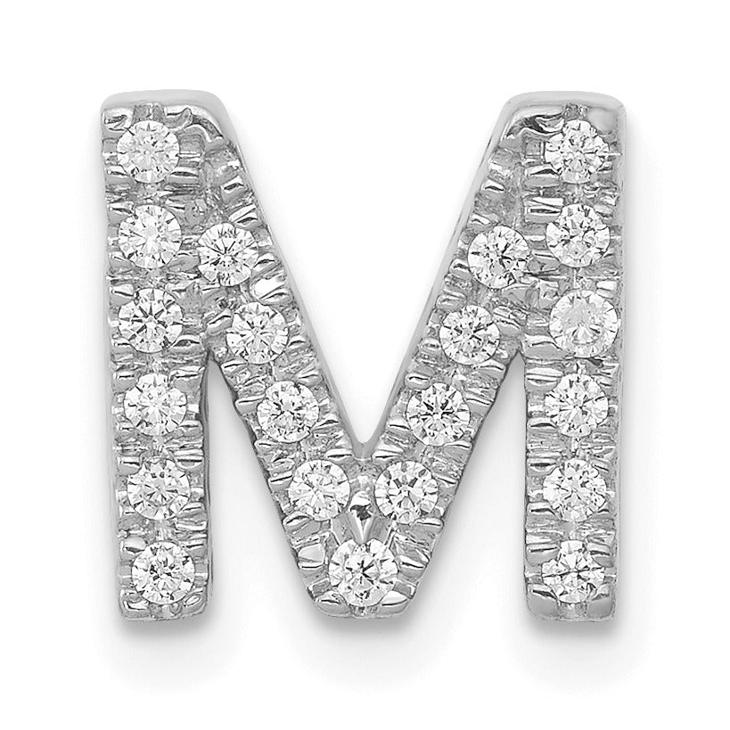 Natural Diamond Initial Charm Pendant
