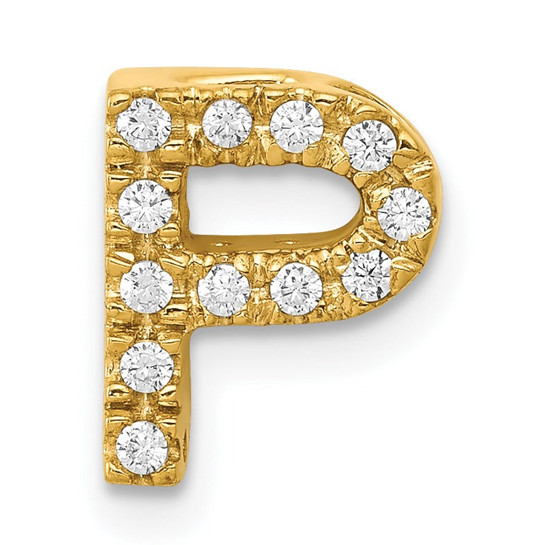 Natural Diamond Initial Charm Pendant