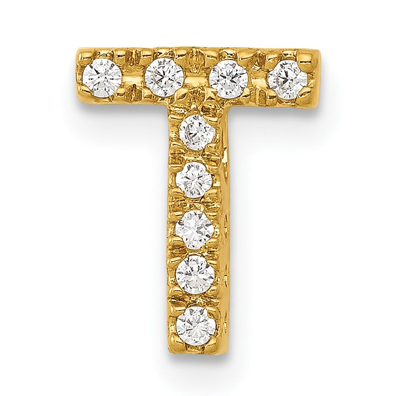 Natural Diamond Initial Charm Pendant