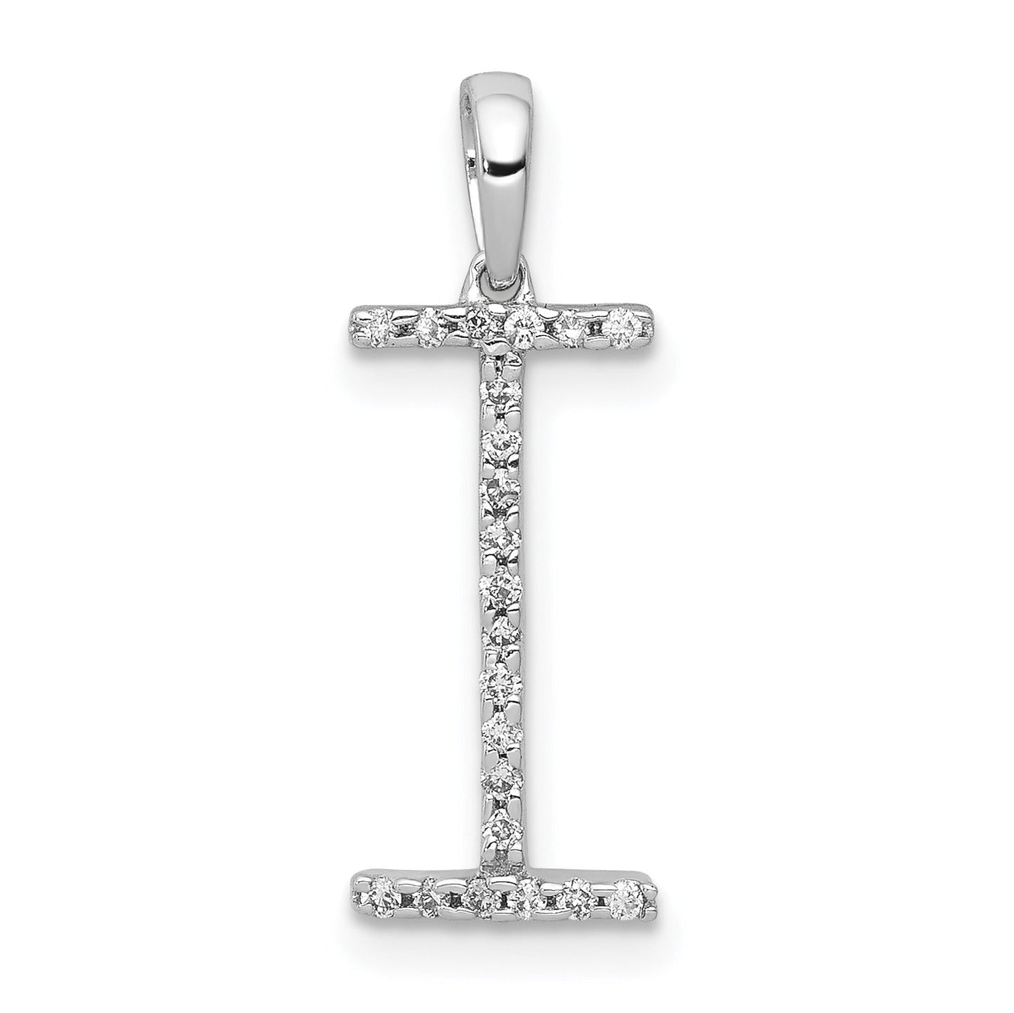 14k Gold Diamond Initial Pendant