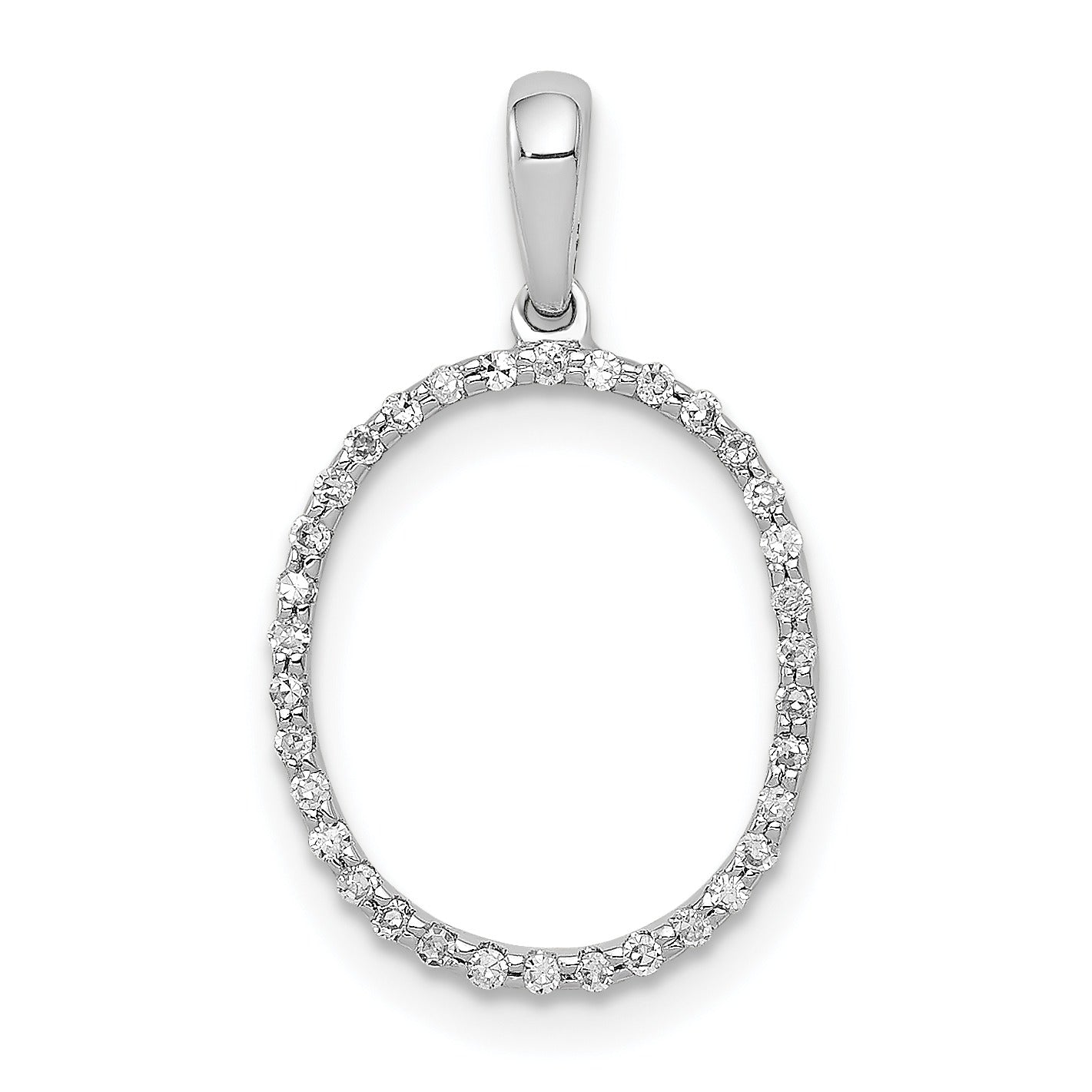 14k Gold Diamond Initial Pendant