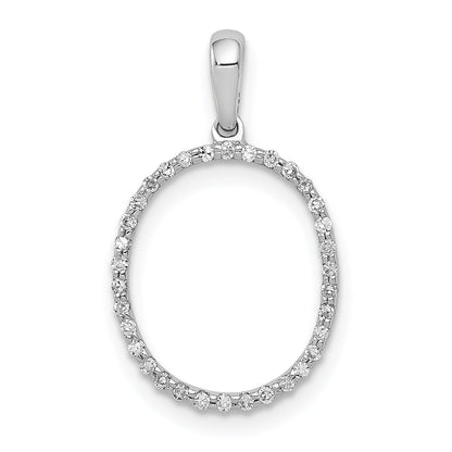 14k Gold Diamond Initial Pendant