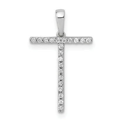 14k Gold Diamond Initial Pendant