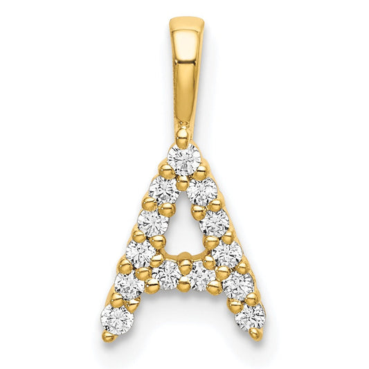 Natural Diamond Initial Pave Pendants