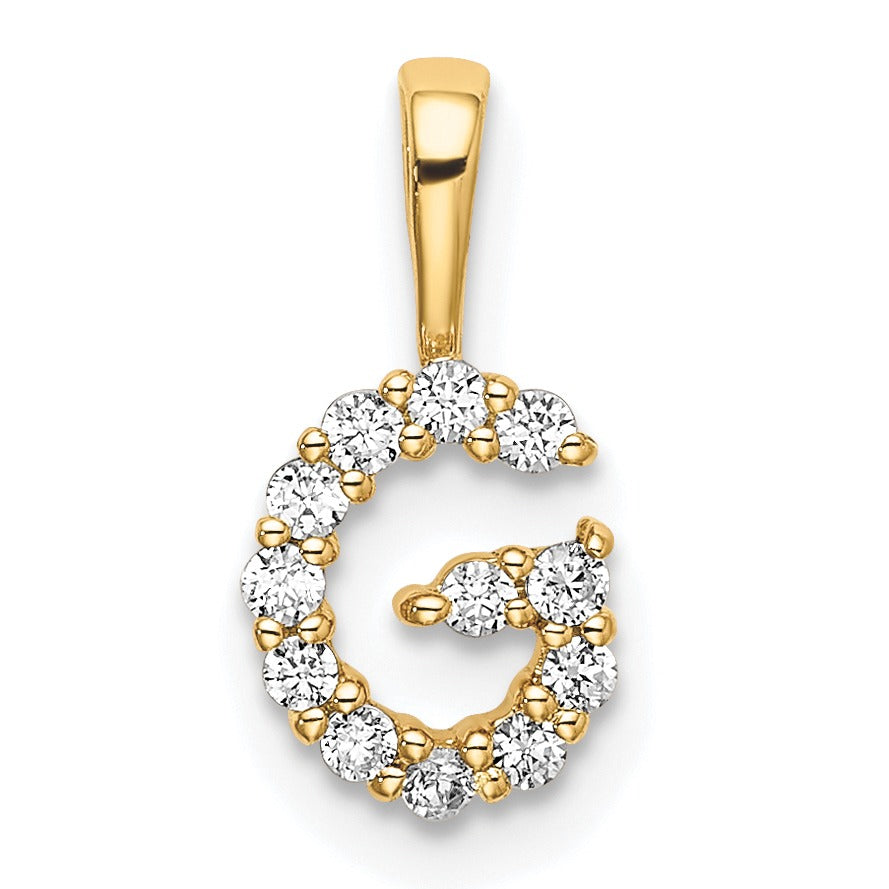 Natural Diamond Initial Pave Pendants
