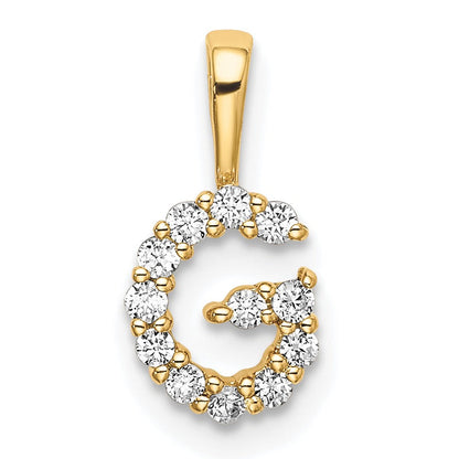 Natural Diamond Initial Pave Pendants