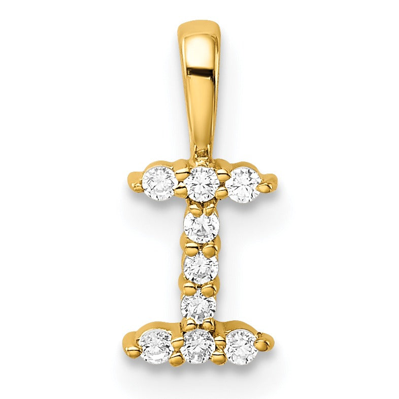 Natural Diamond Initial Pave Pendants