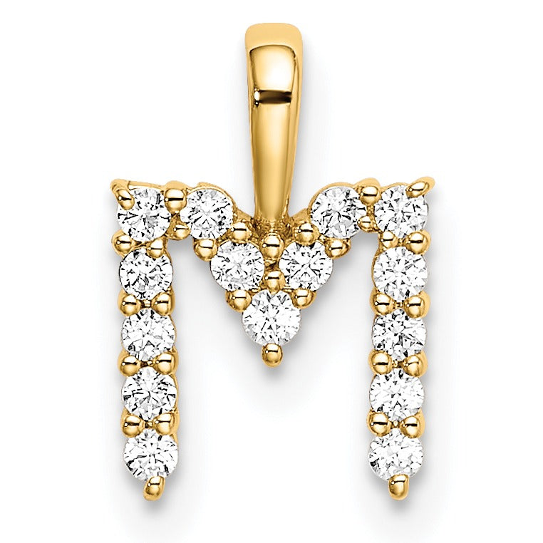 Natural Diamond Initial Pave Pendants