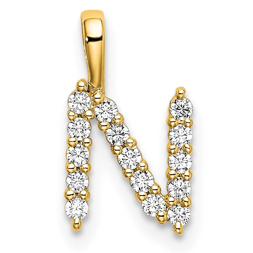 Natural Diamond Initial Pave Pendants