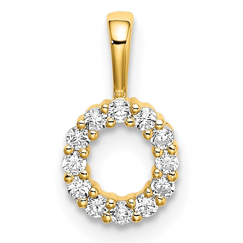 Natural Diamond Initial Pave Pendants