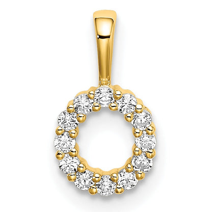 Natural Diamond Initial Pave Pendants
