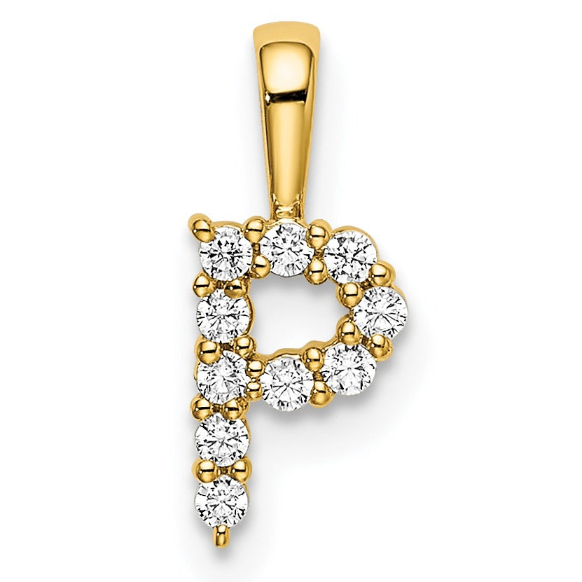 Natural Diamond Initial Pave Pendants