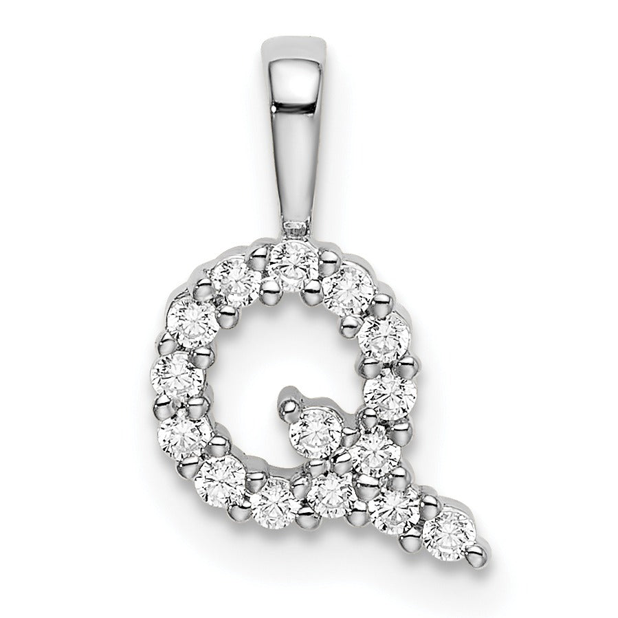 Natural Diamond Initial Pave Pendants