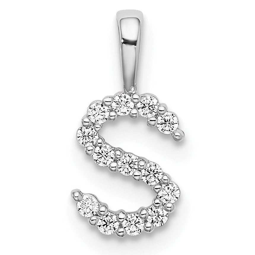 Natural Diamond Initial Pave Pendants