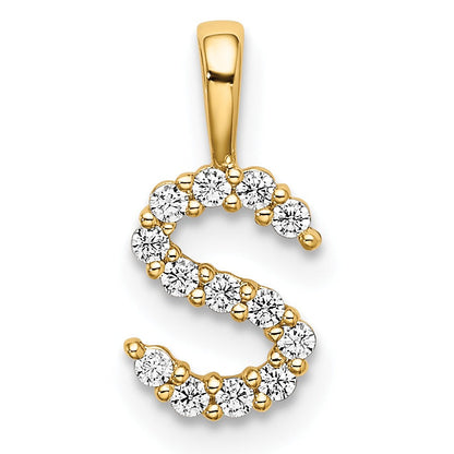 Natural Diamond Initial Pave Pendants