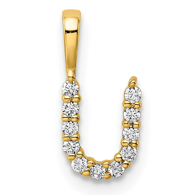 Natural Diamond Initial Pave Pendants