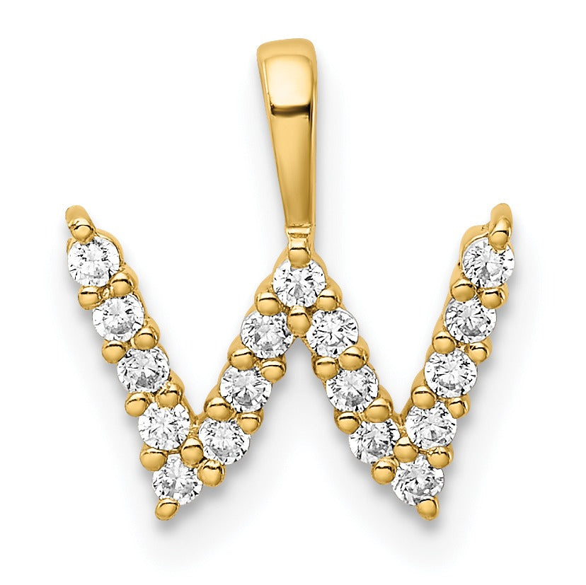 Natural Diamond Initial Pave Pendants