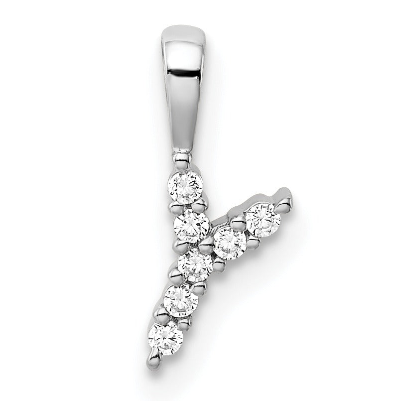Natural Diamond Initial Pave Pendants