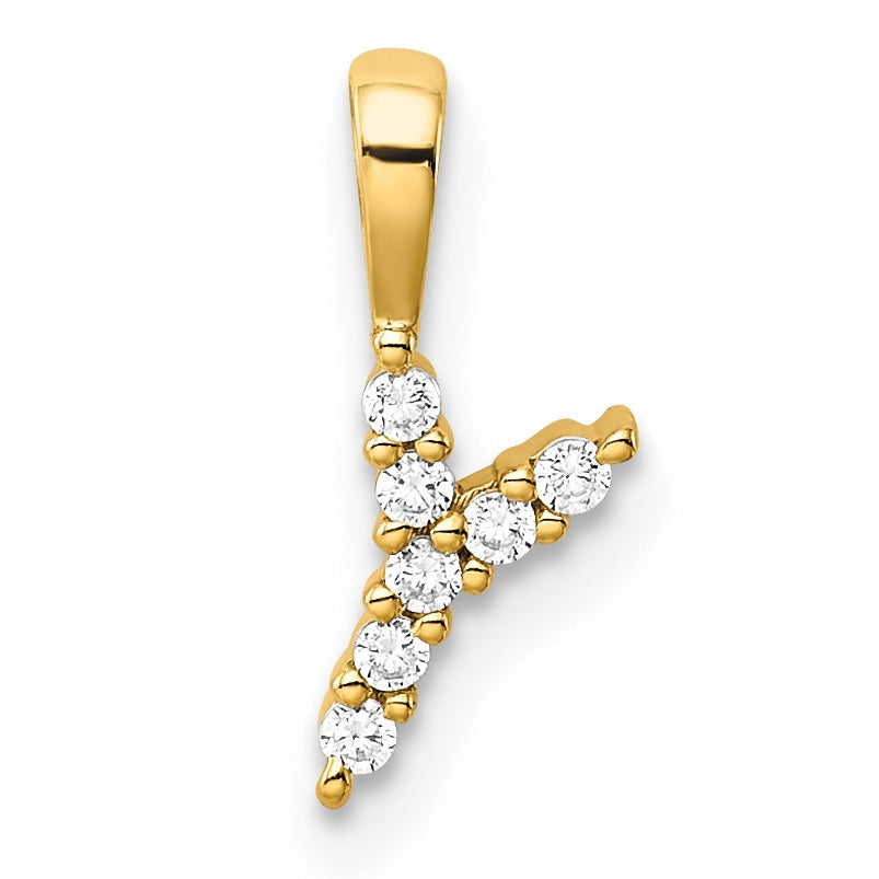 Natural Diamond Initial Pave Pendants