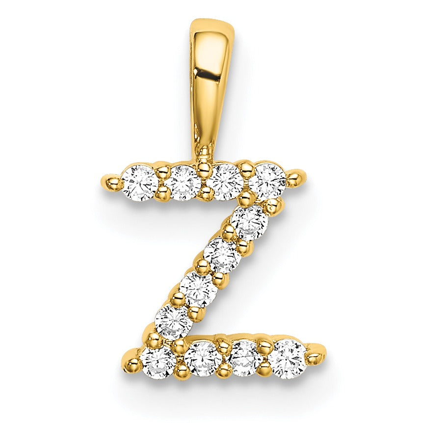 Natural Diamond Initial Pave Pendants