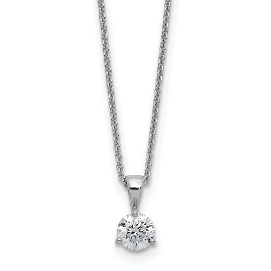 14k Gold Lab Grown Diamond Solitaire Pendant Necklace