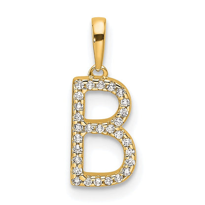Diamond Initials 14k Gold Pendants