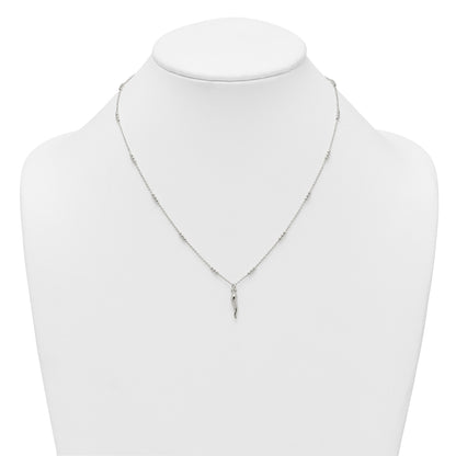 Silver Italian Horn 18 Inch Necklace