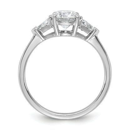 14K White Gold Lab Grown Diamond 3-Stone Engagement Ring