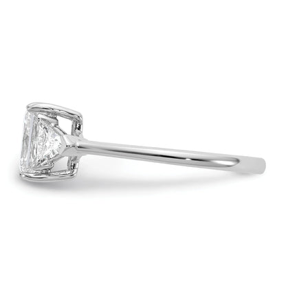 14K White Gold Lab Grown Diamond 3-Stone Bridal Ring