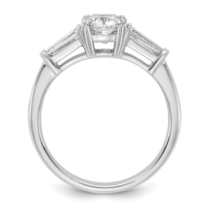 Lab Grown Diamond Princess & Half-Moon 3-Stone Bridal Ring